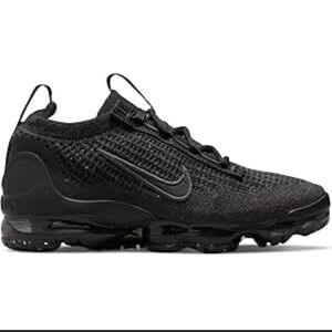 Nike Kid's Shoes Air Vapormax 2021 Flyknit Triple Black womens 7.5 Euro 40